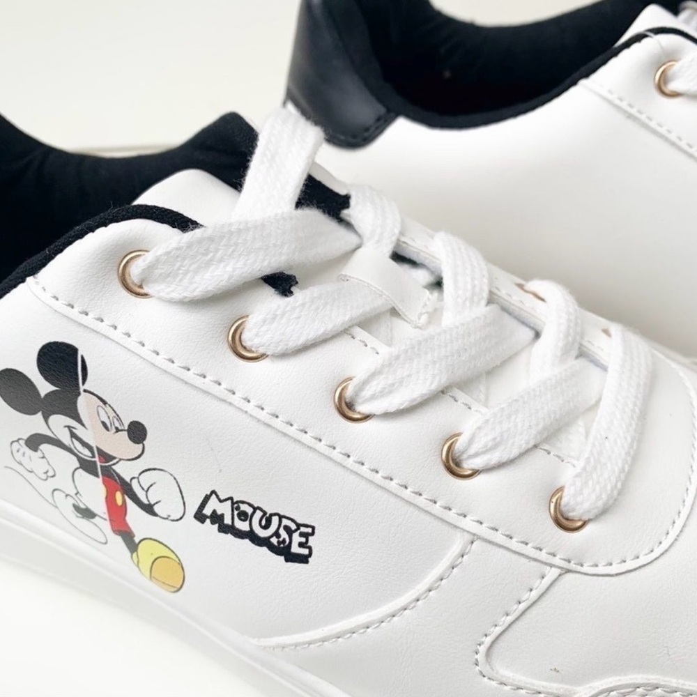 Disney Mickey Mouse Black and White Women’s Sneakers - Picture 4 of 11